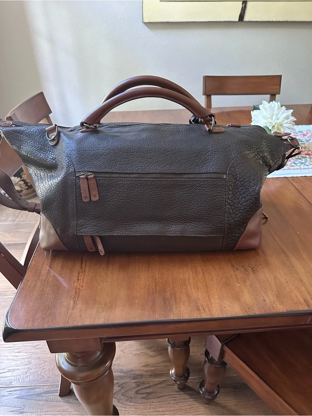 Hevias Heritage Pebble Leather Duffel